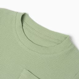 Лонгслив детский с карманом KAFTAN Basic line, размер 30 (98-104 см), хаки