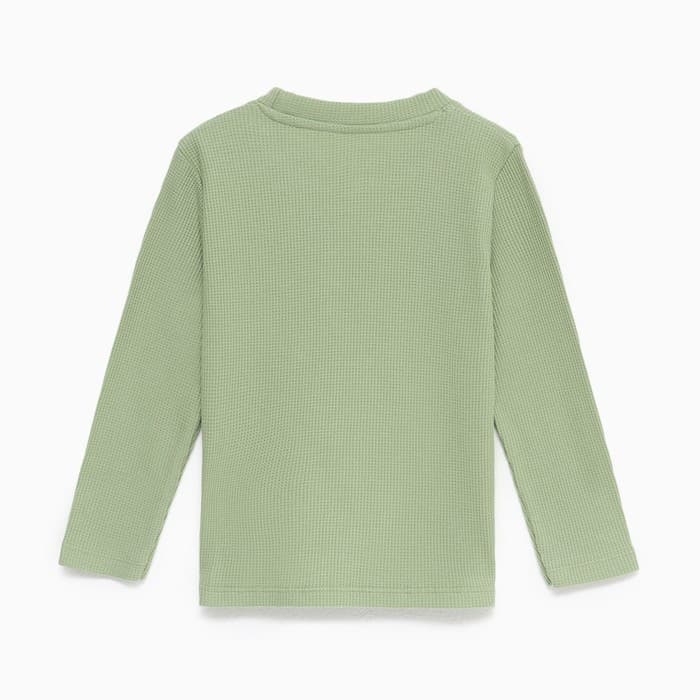 Лонгслив детский с карманом KAFTAN Basic line, размер 30 (98-104 см), хаки