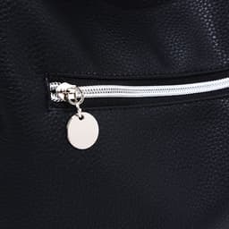 Сумка - мешок женская на молнии, 24×9×24 см, чёрная