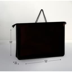 Папка для чертежей и рисунков А3, 470×335×55 мм, с ручками, пластиковая, молния сверху, «Офис»