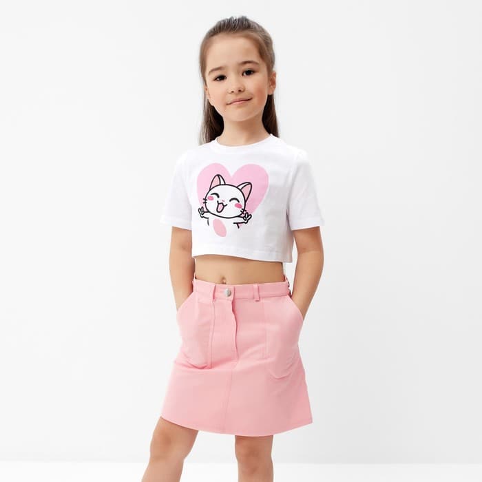 Юбка джинсовая KAFTAN, размер 30 (98-104 см), розовая