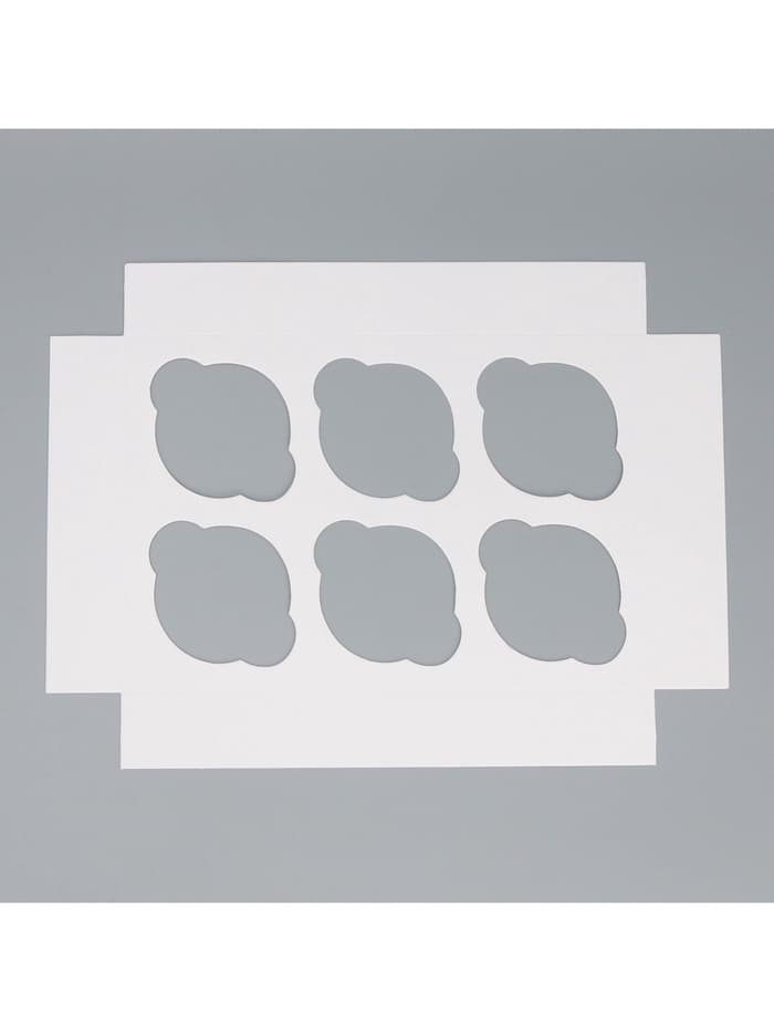 Коробка для капкейков, кондитерская упаковка двухсторонняя, 6 ячеек «Розы», 25 х 17 х 10 см