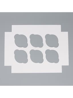 Коробка для капкейков, кондитерская упаковка двухсторонняя, 6 ячеек «Розы», 25 х 17 х 10 см