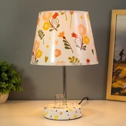 Настольная лампа с абажуром RISALUX «Аэлита», Е14, 15 Вт, белый, 20×20×30 см