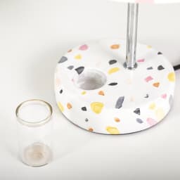 Настольная лампа с абажуром RISALUX «Аэлита», Е14, 15 Вт, белый, 20×20×30 см