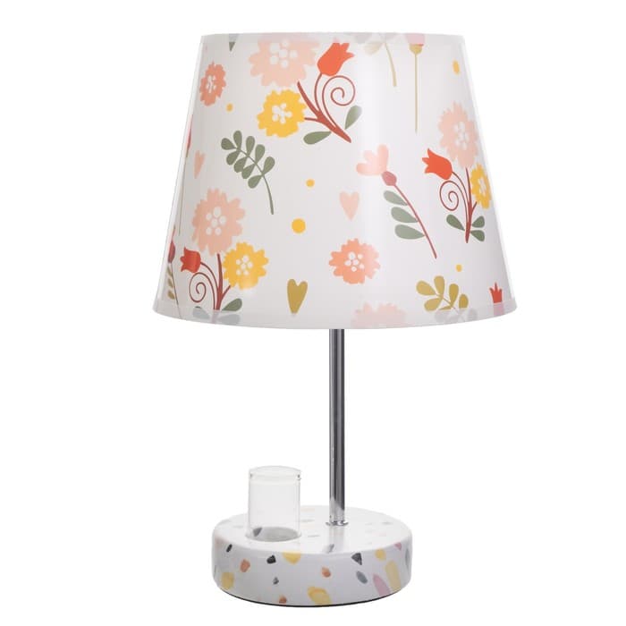 Настольная лампа с абажуром RISALUX «Аэлита», Е14, 15 Вт, белый, 20×20×30 см