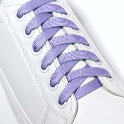 Шнурки для обуви, пара, плоские, двусторонние, 8 мм, 120 см, лавандовые/мятные