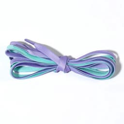 Шнурки для обуви, пара, плоские, двусторонние, 8 мм, 120 см, лавандовые/мятные