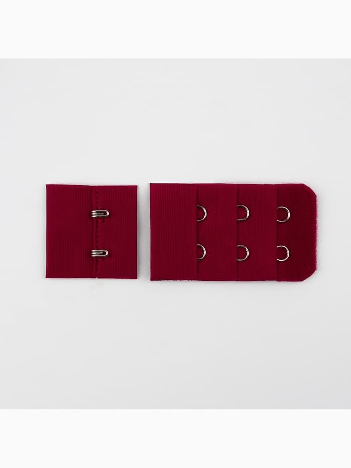 Застёжка для бюстгальтера, 3 ряда 2 крючка, 10 шт., бордовая