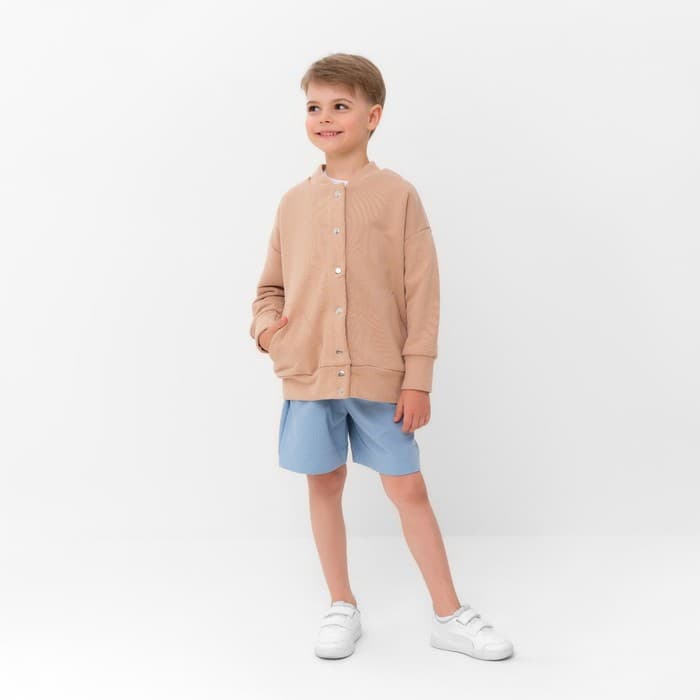 Бомбер детский MINAKU, бежевый, рост 134 см