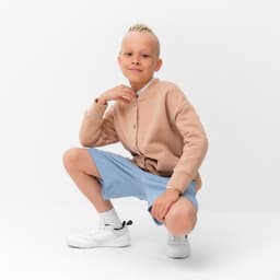 Бомбер детский MINAKU, бежевый, рост 152 см