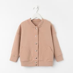 Бомбер детский MINAKU, бежевый, рост 152 см