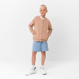 Бомбер детский MINAKU, бежевый, рост 158 см