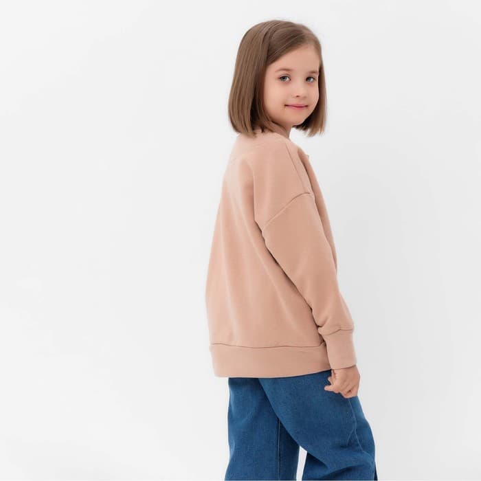 Бомбер детский MINAKU, бежевый, рост 158 см