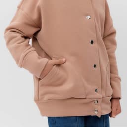 Бомбер детский MINAKU, бежевый, рост 158 см