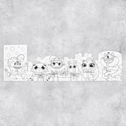 Поздравительная открытка с раскраской «Монстрики», 12×18 см