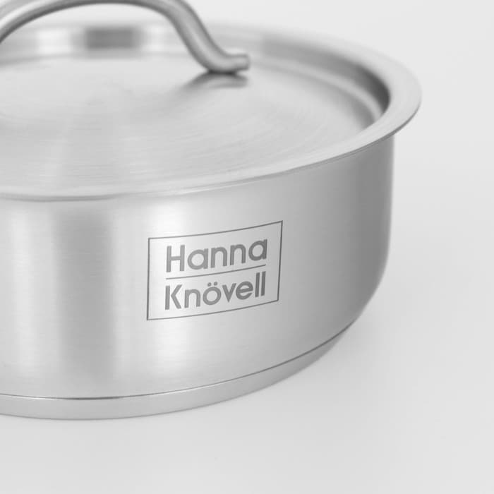 Сотейник Hanna Knövell, 1.2 л, d=16 см, h=6.5 см, с крышкой, толщина стенки 0.8 мм, индукция, нержавеющая сталь