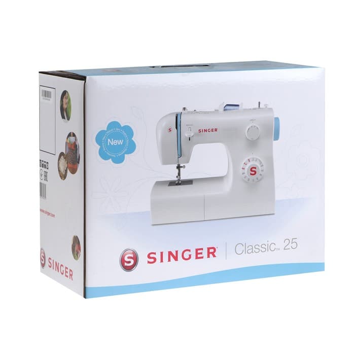 Швейная машина Singer Classic 25, 85 Вт, 19 операций, полуавтомат, белая