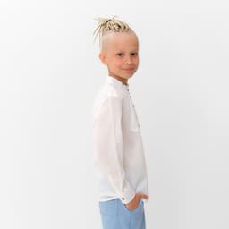 Рубашка для мальчика MINAKU: Casual Collection, белая, полупрозрачная, размер 28 (92-98 см)