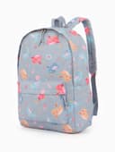 Рюкзак школьный на молнии, с карманом, размер 32×15×43 см, серый