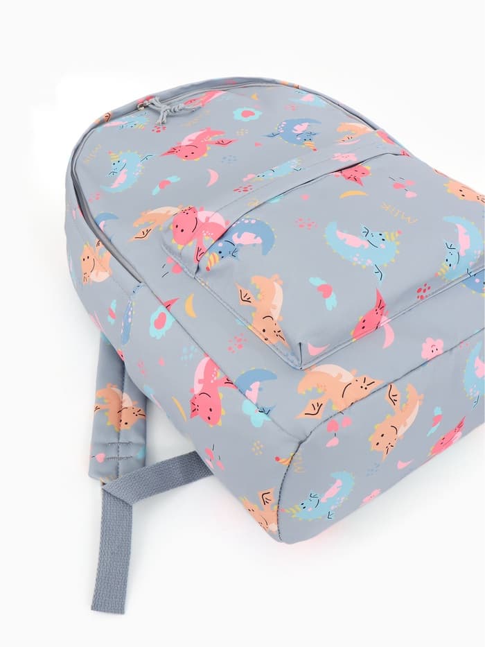 Рюкзак школьный на молнии, с карманом, размер 32×15×43 см, серый