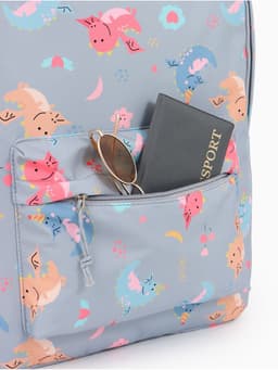 Рюкзак школьный на молнии, с карманом, размер 32×15×43 см, серый