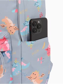 Рюкзак школьный на молнии, с карманом, размер 32×15×43 см, серый