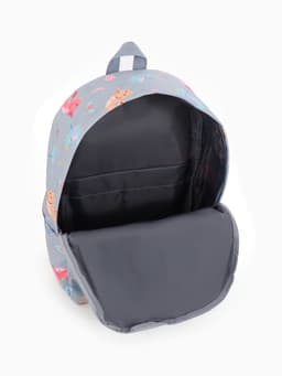 Рюкзак школьный на молнии, с карманом, размер 32×15×43 см, серый