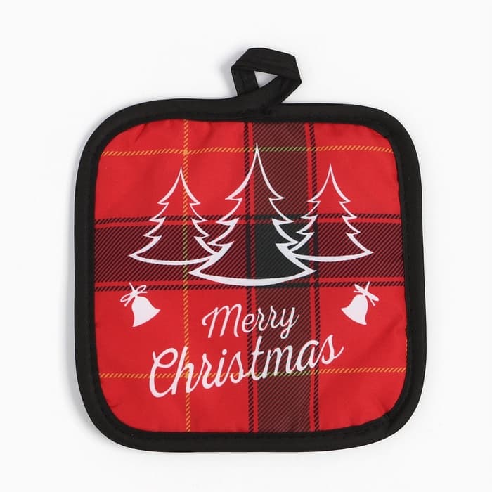 Прихватки набор 2 штуки «Доляна» Christmas, размер 17×17 см, 26×16 см
