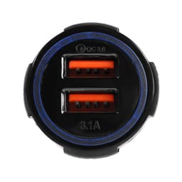 Зарядное устройство Cartage, 12-24 В, 2 USB 3.1 А, черный