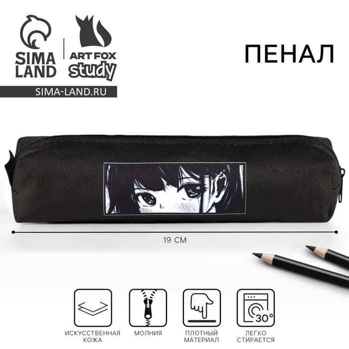 Пенал школьный, искусственная кожа«Аниме»19×8×3 см