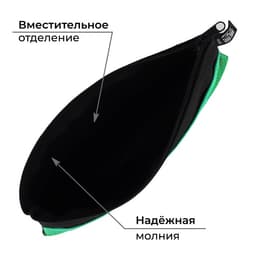 Пенал школьный, текстиль, плоский, 21×10 см «Чёрная с сеткой»