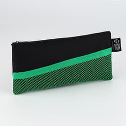 Пенал школьный, текстиль, плоский, 21×10 см «Чёрная с сеткой»