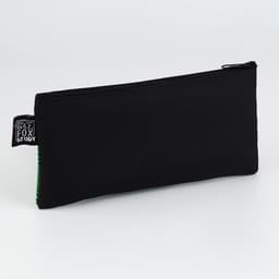 Пенал школьный, текстиль, плоский, 21×10 см «Чёрная с сеткой»