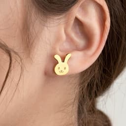 Серьги гвоздики «Зайчики»