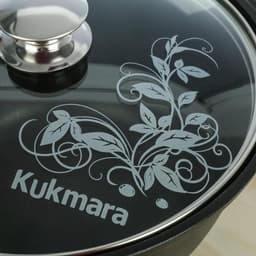 Кастрюля KUKMARA «Традиция», 3 л, d=22 см, со стеклянной крышкой, антипригарное покрытие, литой алюминий, чёрная