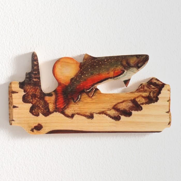 Панно настенное дерево «Рыба», декор, 12×0.7×19 см