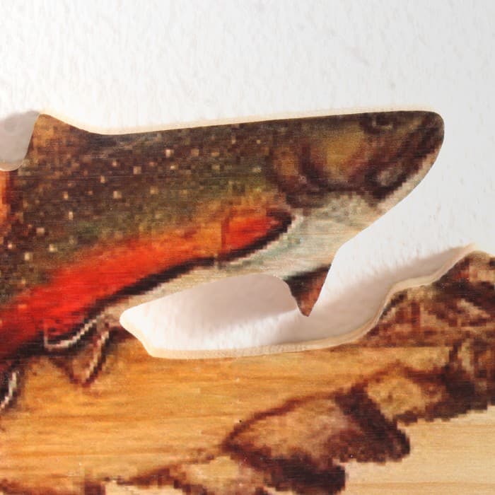 Панно настенное дерево «Рыба», декор, 12×0.7×19 см