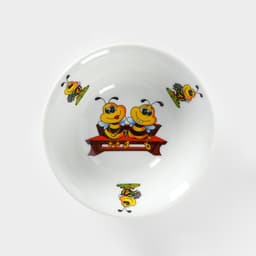 Набор посуды детский Добрушский завод «Пчёлы», 3 предмета: кружка 200 мл, салатник 350 мл, тарелка d=16.5 см, белый, рисунок МИКС