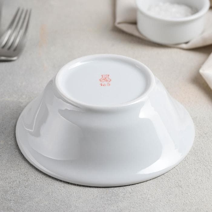 Салатник Добрушский завод «Сирень», 360 мл, d=14.5 см, фарфор, белый