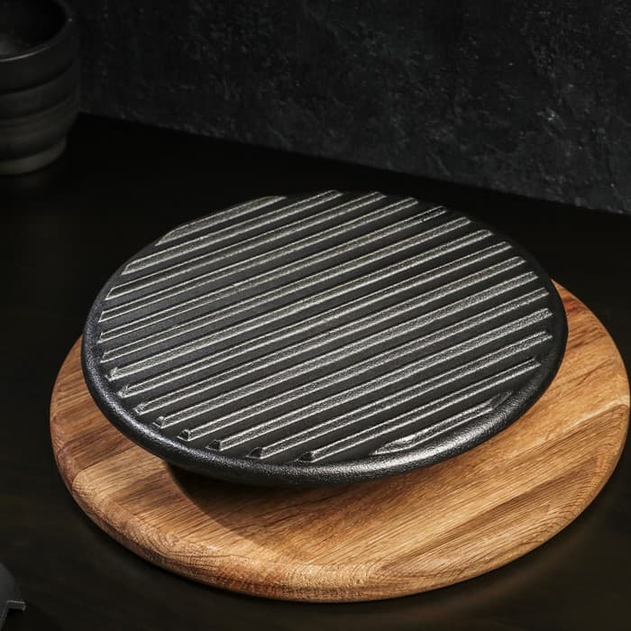 Крышка-пресс Magma «Гриль», 24×5.5 см, чугун, чёрная