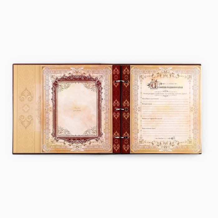 Родословная книга с рамкой под фото «Семейная летопись», 22.5×23.7 см