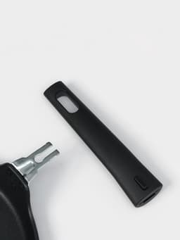 Сковорода блинная KUKMARA «Традиция», d=24 см, съёмная ручка, антипригарное покрытие, алюминий, чёрная