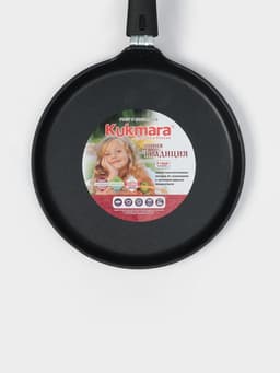 Сковорода блинная KUKMARA «Традиция», d=24 см, съёмная ручка, антипригарное покрытие, алюминий, чёрная