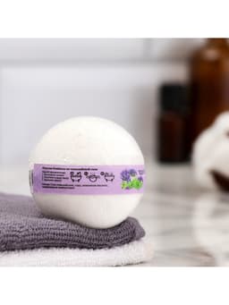 Бомбочка для ванн Добропаровъ из гималайской соли «лаванда и ментол» 110 г