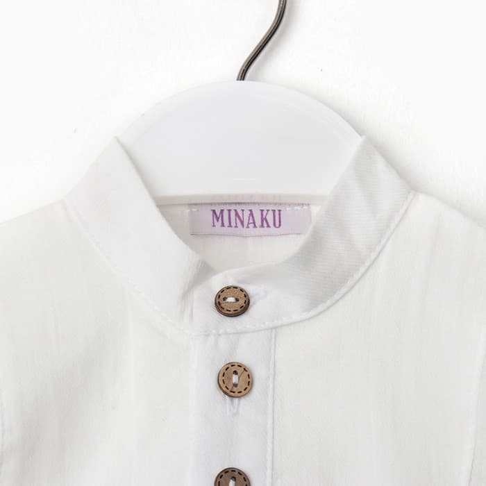 Рубашка для мальчика MINAKU: Casual Collection, белая, полупрозрачная, размер 38 (146-152 см)