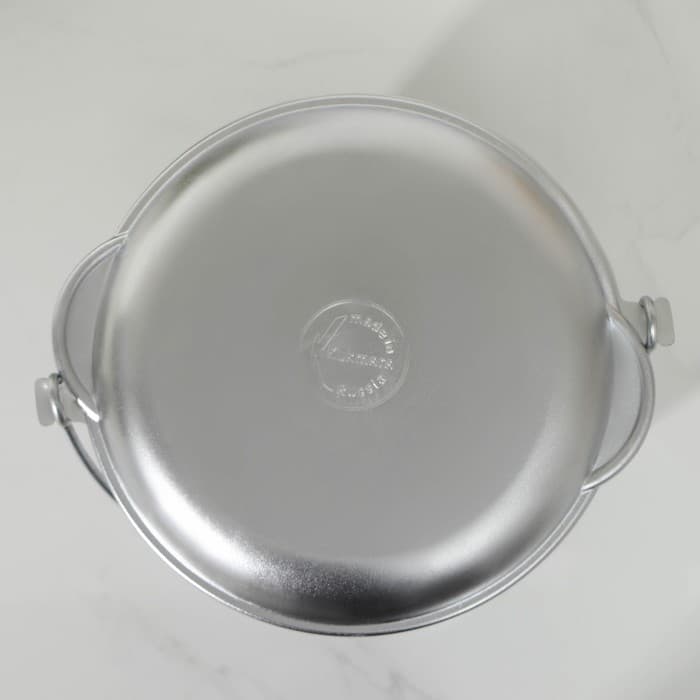 Казан походный KUKMARA, 4 л, крышка-сковорода, литой алюминий, серебристый