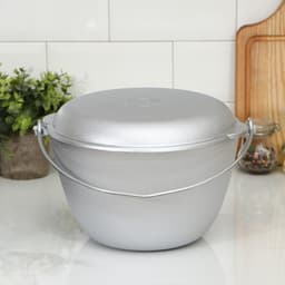 Казан походный KUKMARA, 5 л, крышка-сковорода, литой алюминий, серебристый