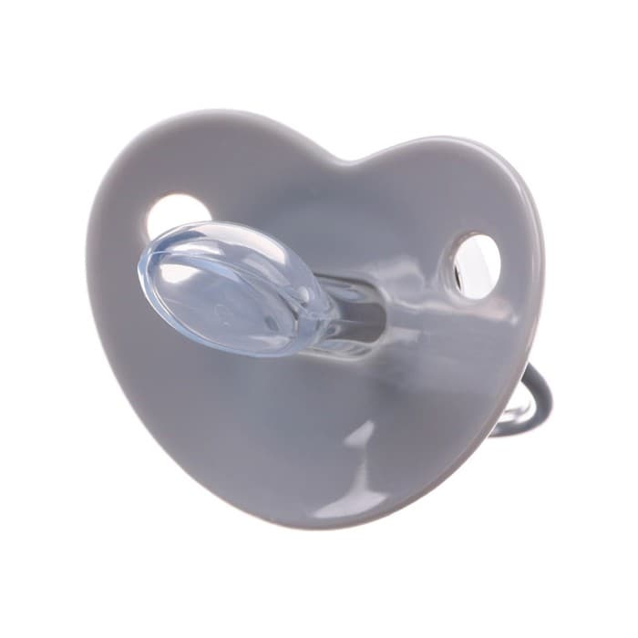Соска - пустышка силиконовая ортодонтическая M&B «I LOVE DAD», от 6 мес., с колпачком, серый/серебро, стразы