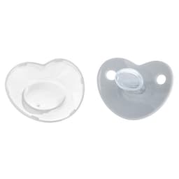 Соска - пустышка силиконовая ортодонтическая M&B «I LOVE DAD», от 6 мес., с колпачком, серый/серебро, стразы